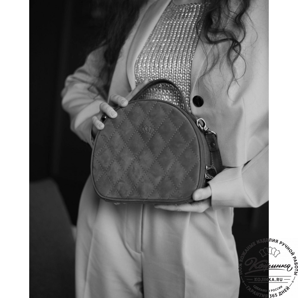 Женская кожаная сумка "Селин" (сирень\бордо)